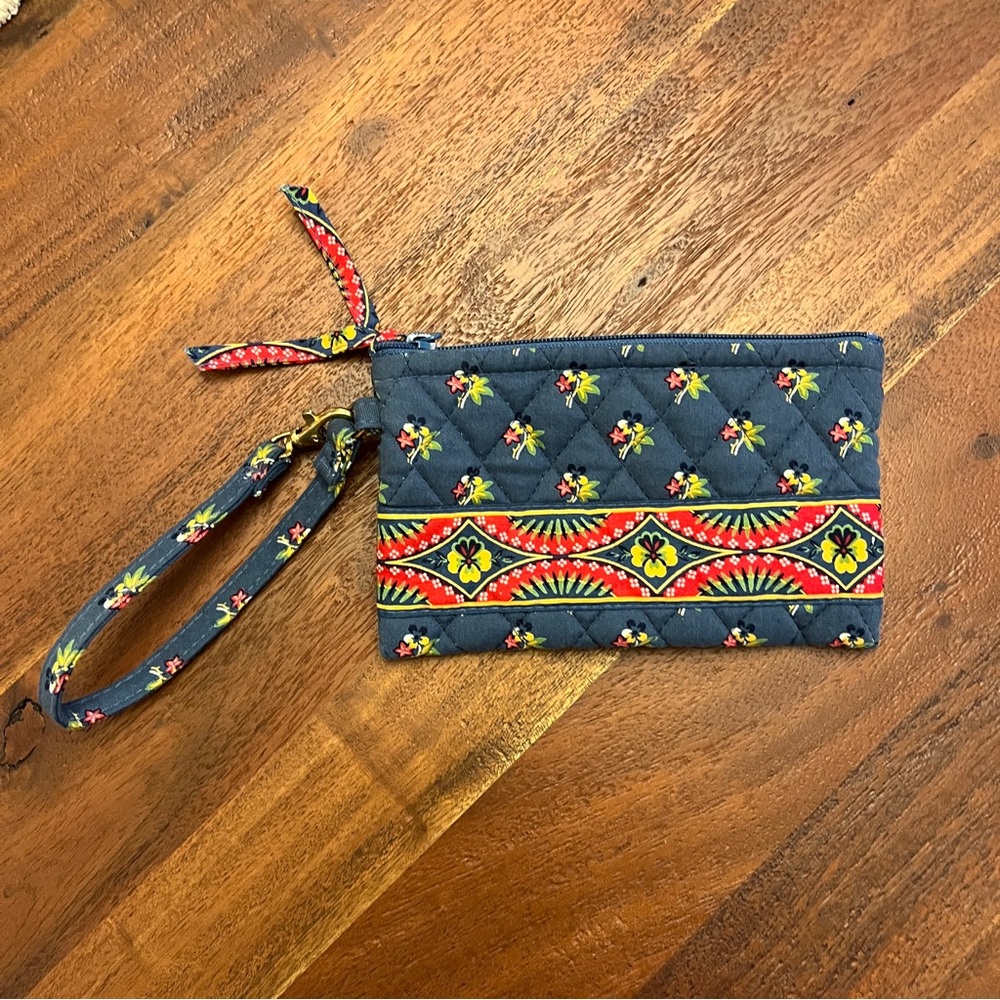 VINTAGE Retired Vera Bradley - Emily - Red & Yellow Pocket Wallet/Coin Wristlet